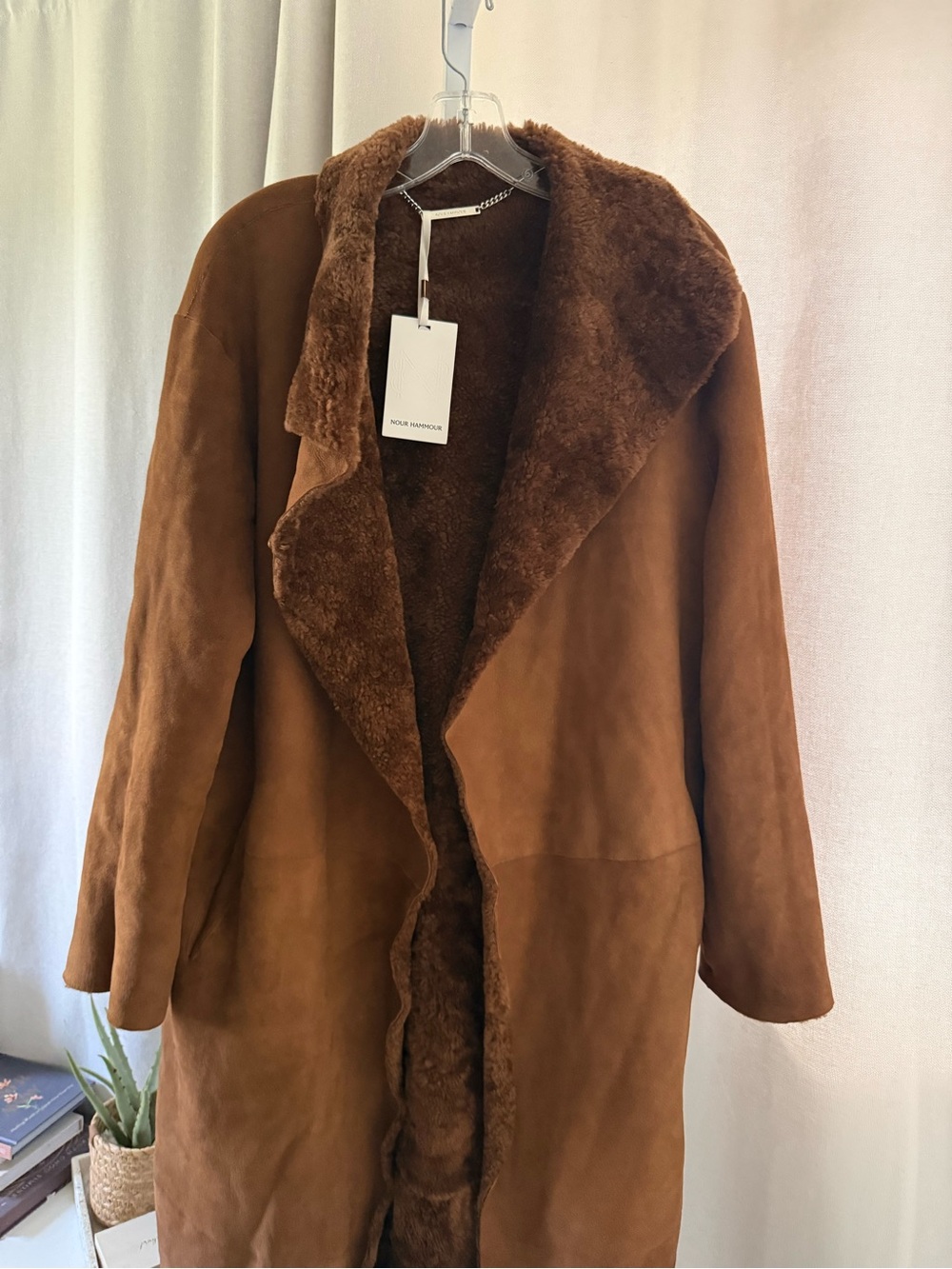 Nour hammour birthday reversible lamb leather suede real fur shearling REDUCED - Picture 9 of 15